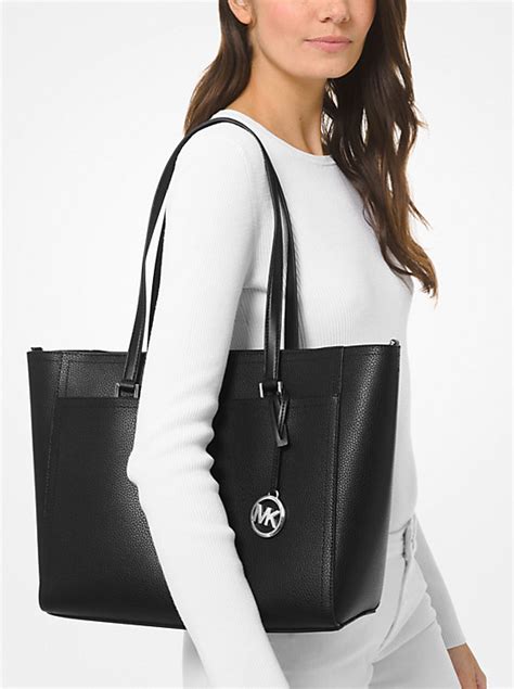 maisie large pebbled leather tote.